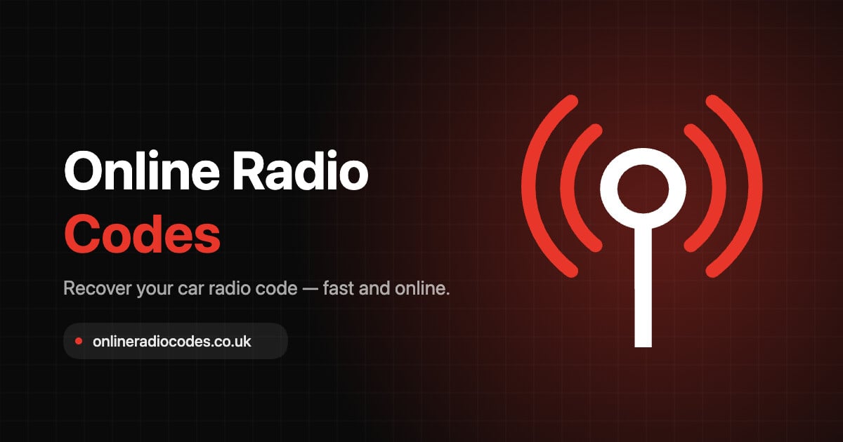 OnlineRadioCodes.co.uk | The World's Leading Car Radio Code Service