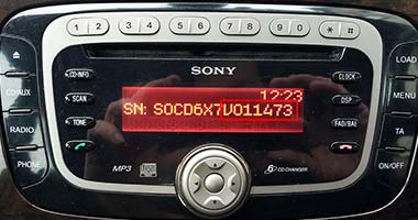 Ford Sony Radio Code