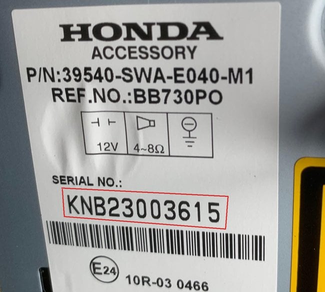 1. How Do I Find My Honda 2003+ Navigation System Radio's Serial Number? 