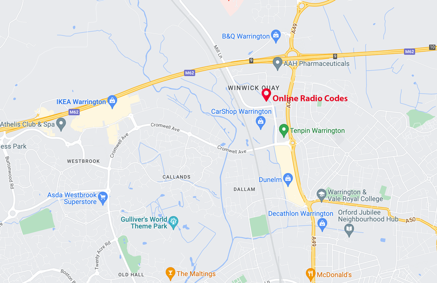 OnlineRadioCodes.co.uk Location on Map