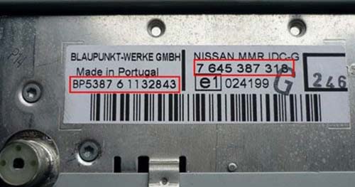 3. How Do I Find My Locating Your Nissan Blaupunkt Serial Number Radio's Serial Number? 