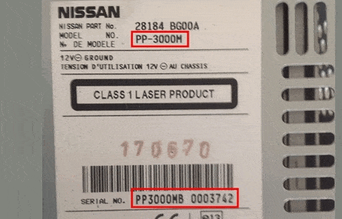 Nissan Radio Label