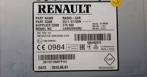 Renault Trafic Radio