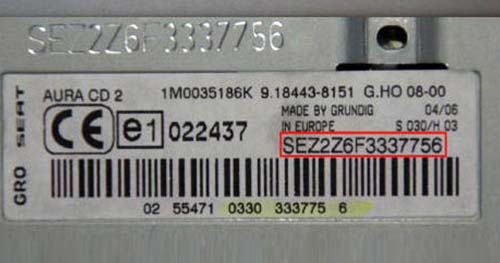 1. How Do I Find My Locating Your SEAT Aura Serial Number Radio's Serial Number? 