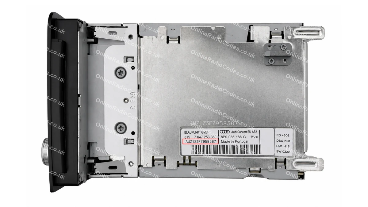 Remove the radio to find your serial