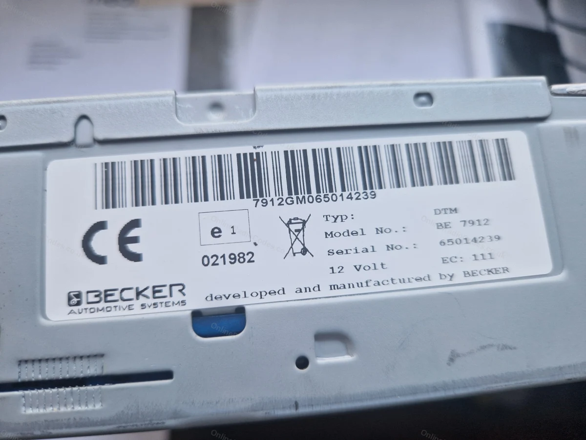 Becker serial number label