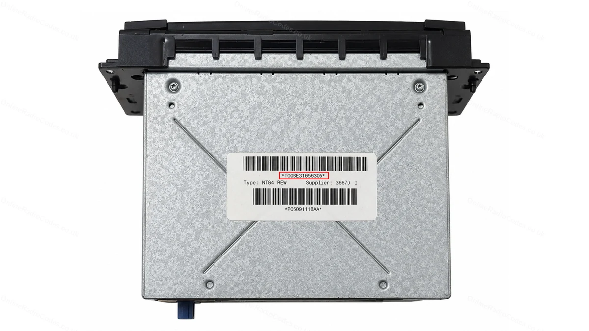 T00BE — serial number label