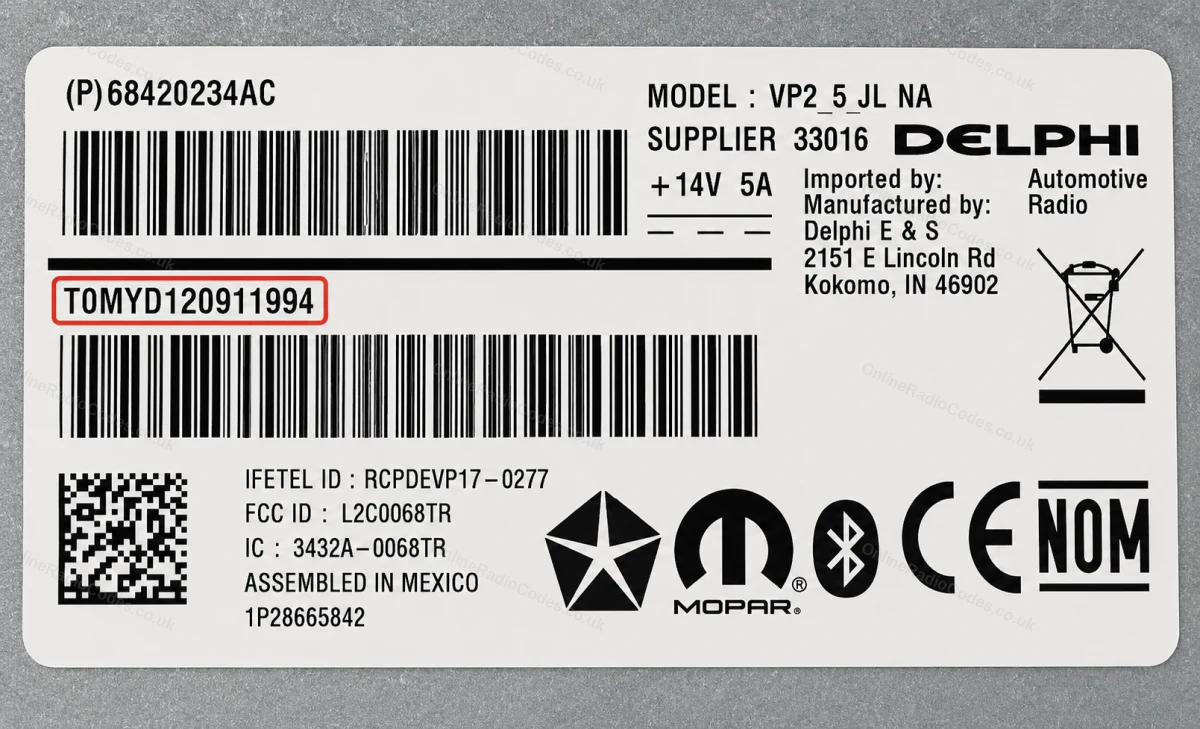 Find the T-series serial on the label
