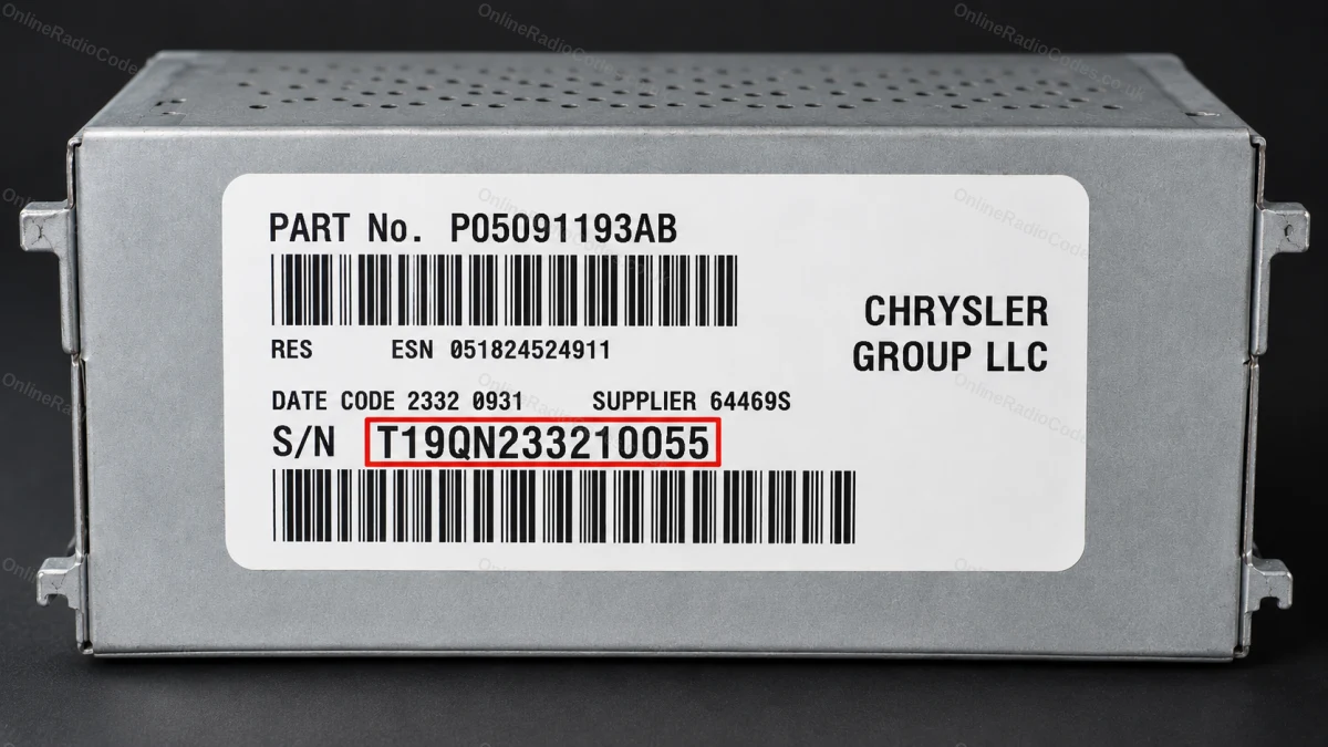 Find the T-series serial on the label