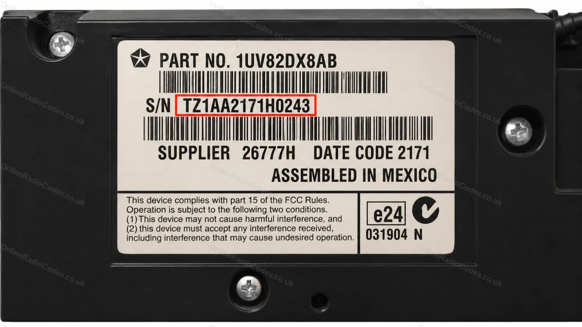 Find the T-series serial on the label
