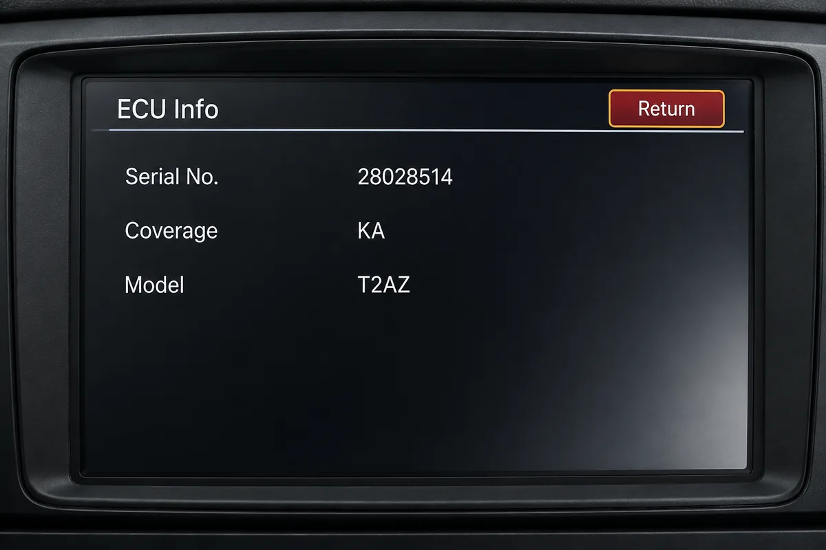 Find your serial in the diagnostics menu