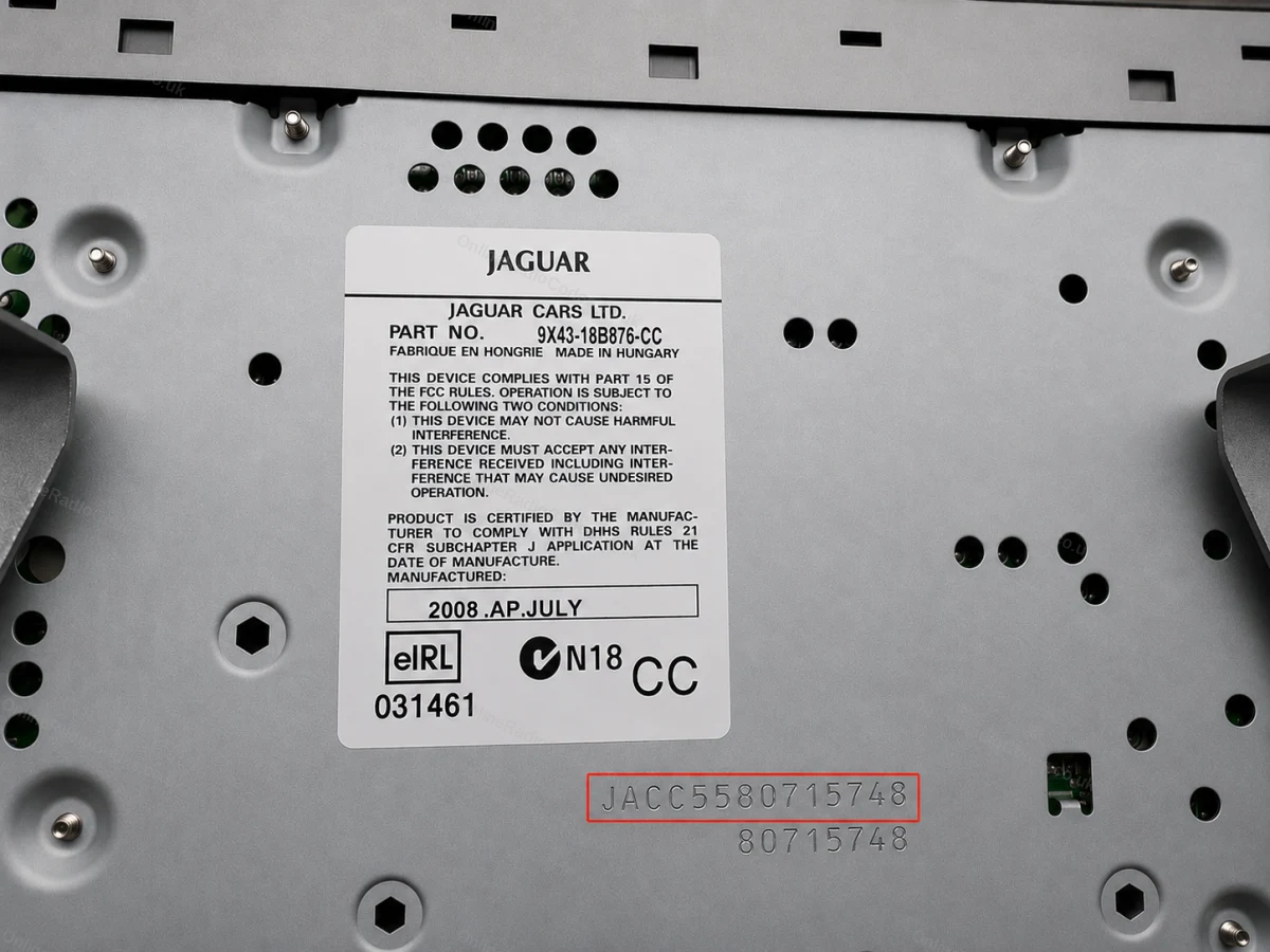 What your Jaguar serial looks like