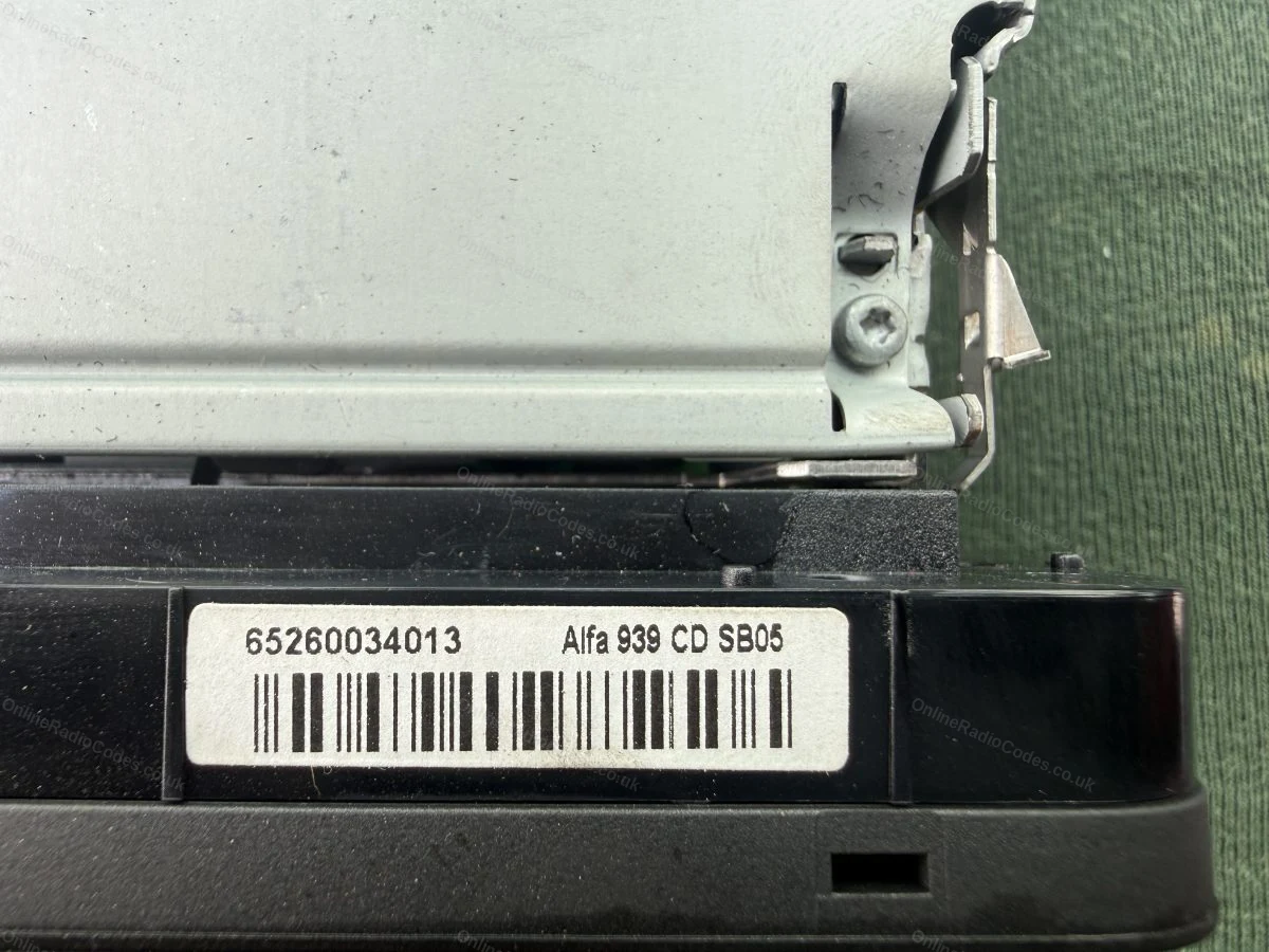 Serial barcode label on the edge of the unit