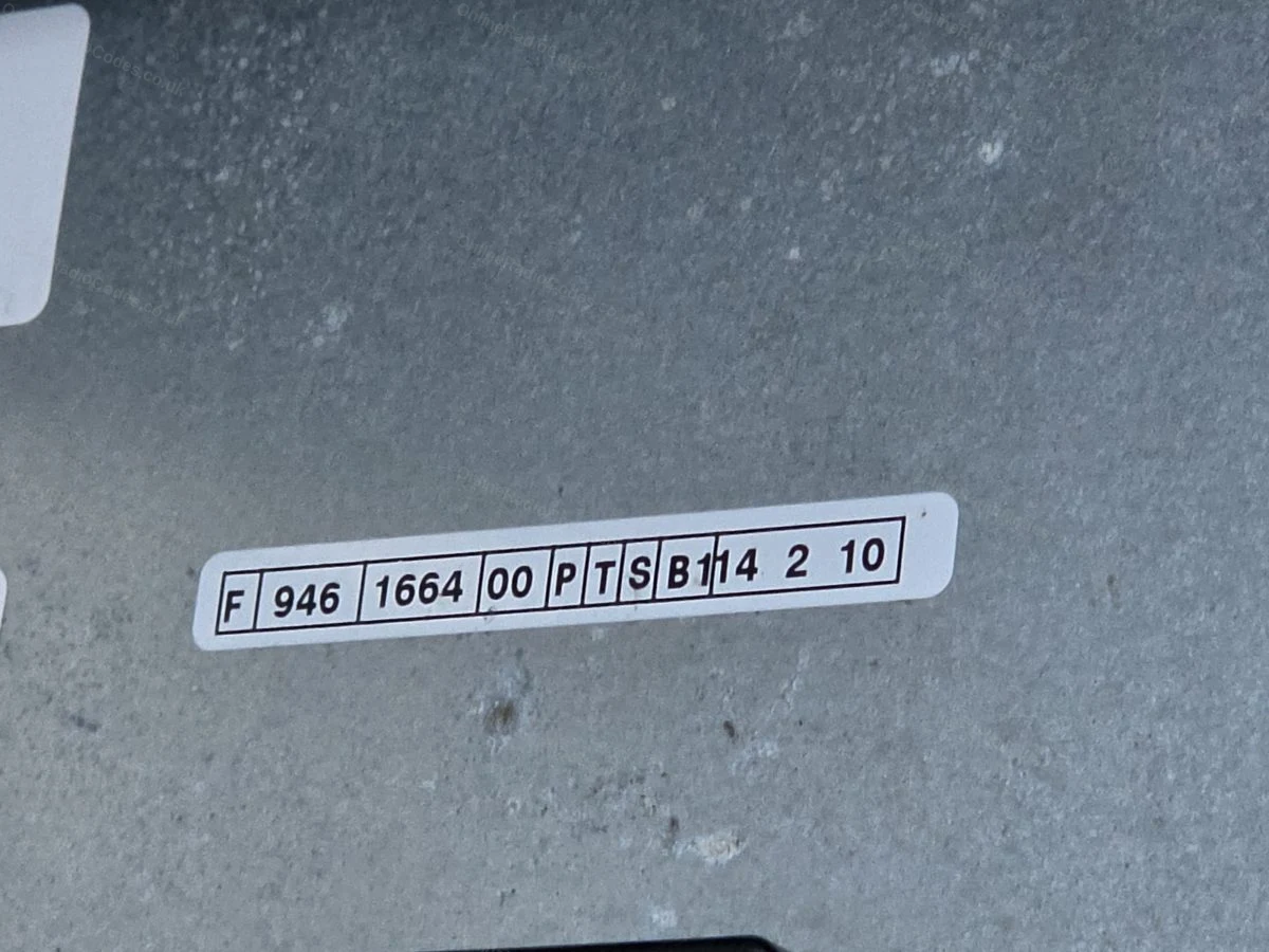Serial sticker on the radio casing