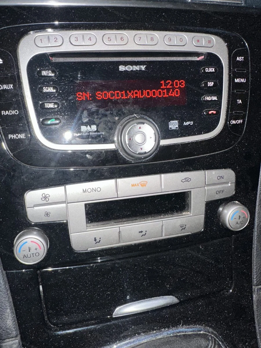 Serial number shown on the radio display