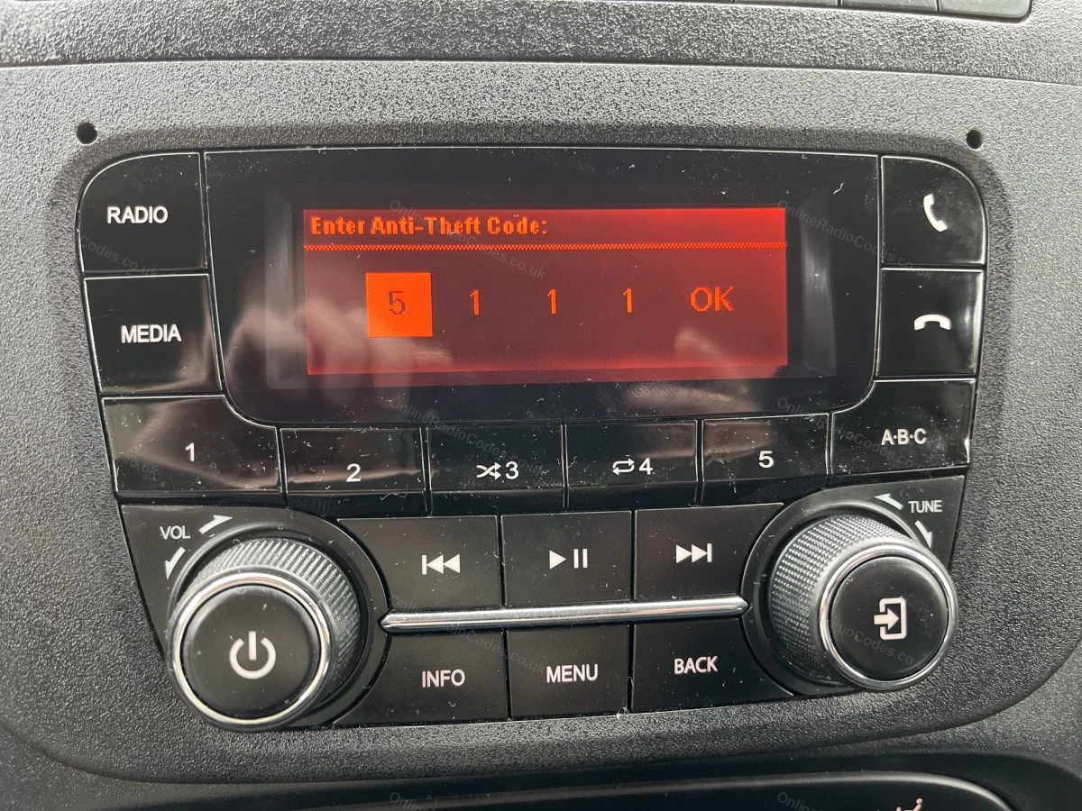 Iveco radio asking for its anti-theft code