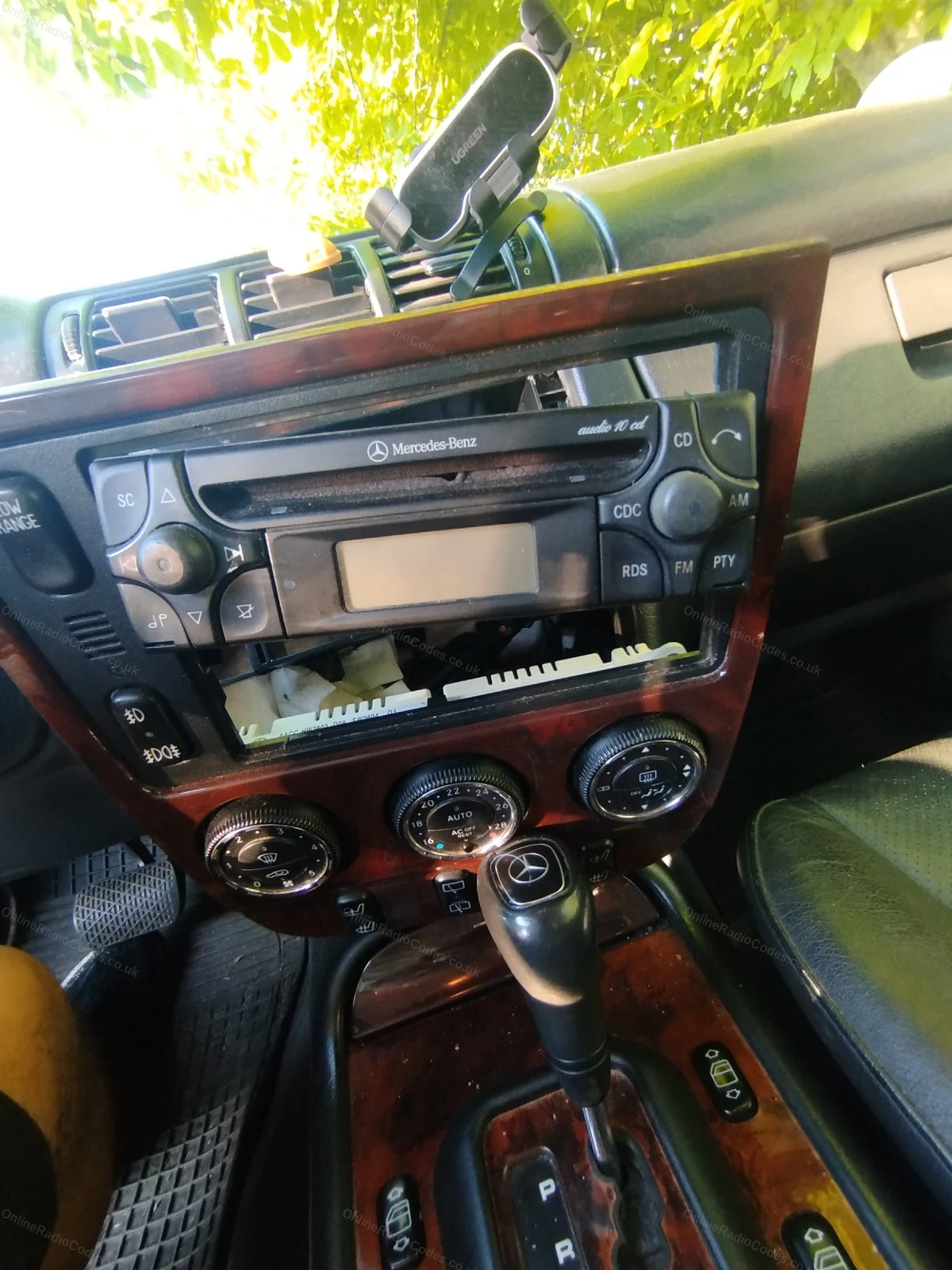 Mercedes Audio 10 unit in the dashboard
