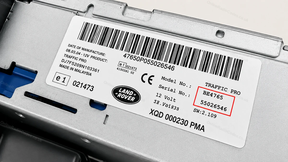 Find your serial on the label
