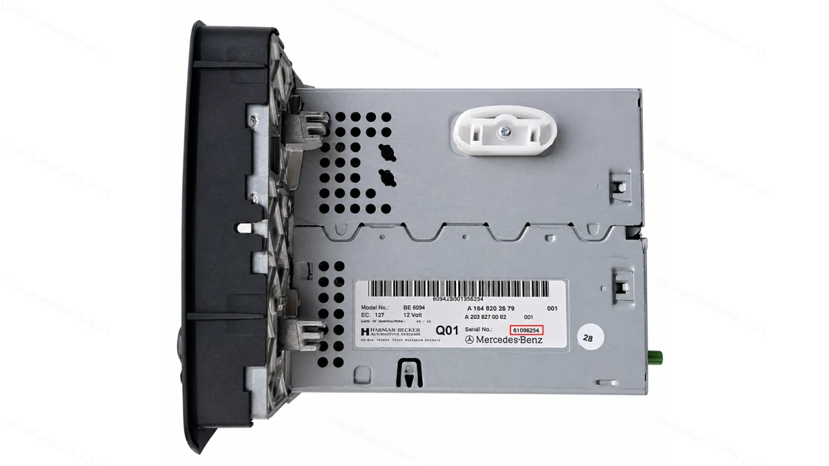 Mercedes Comand serial label