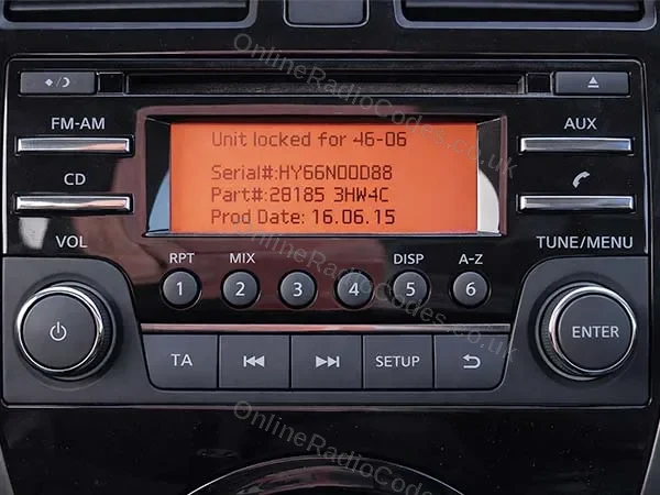 Nimm das Radio aus, um die Seriennummer zu finden