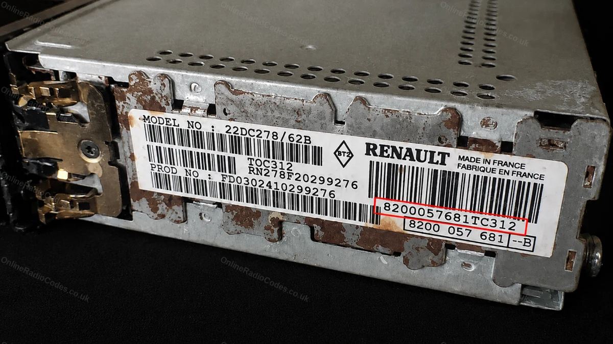 Find the serial number on the label