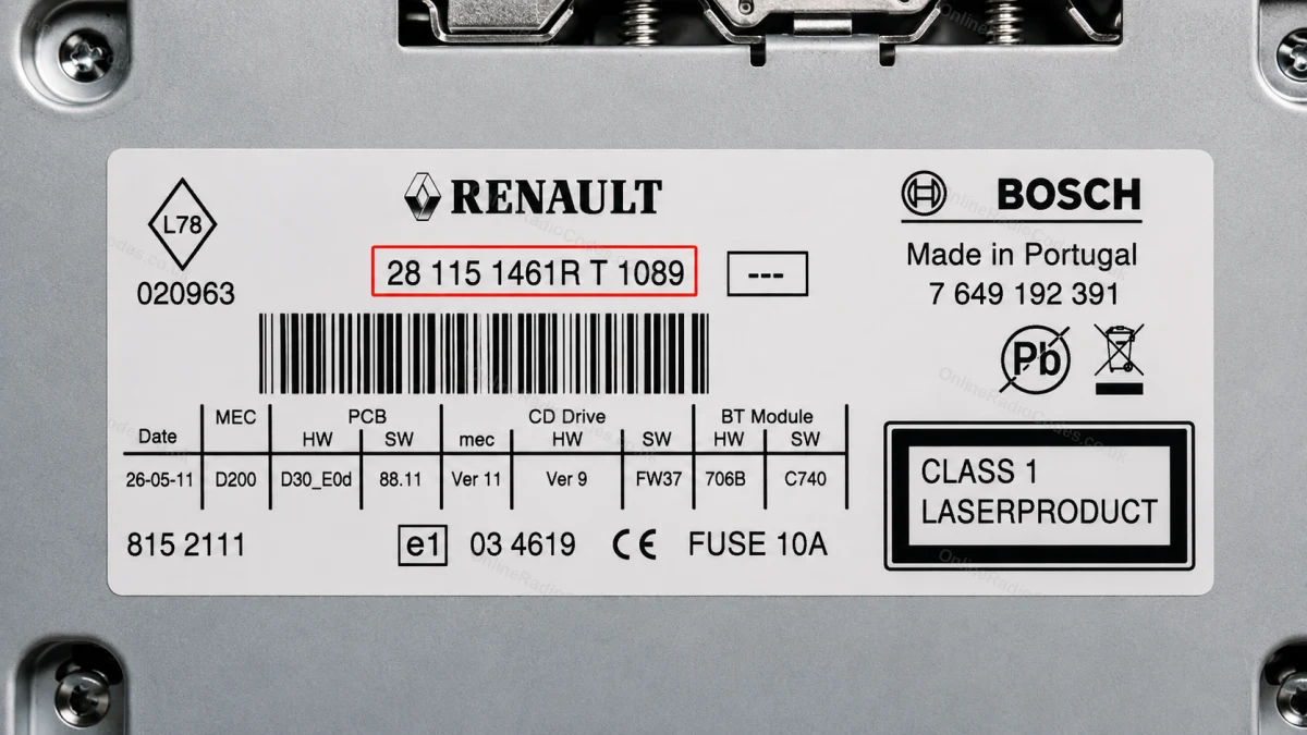 Find the serial number on the label