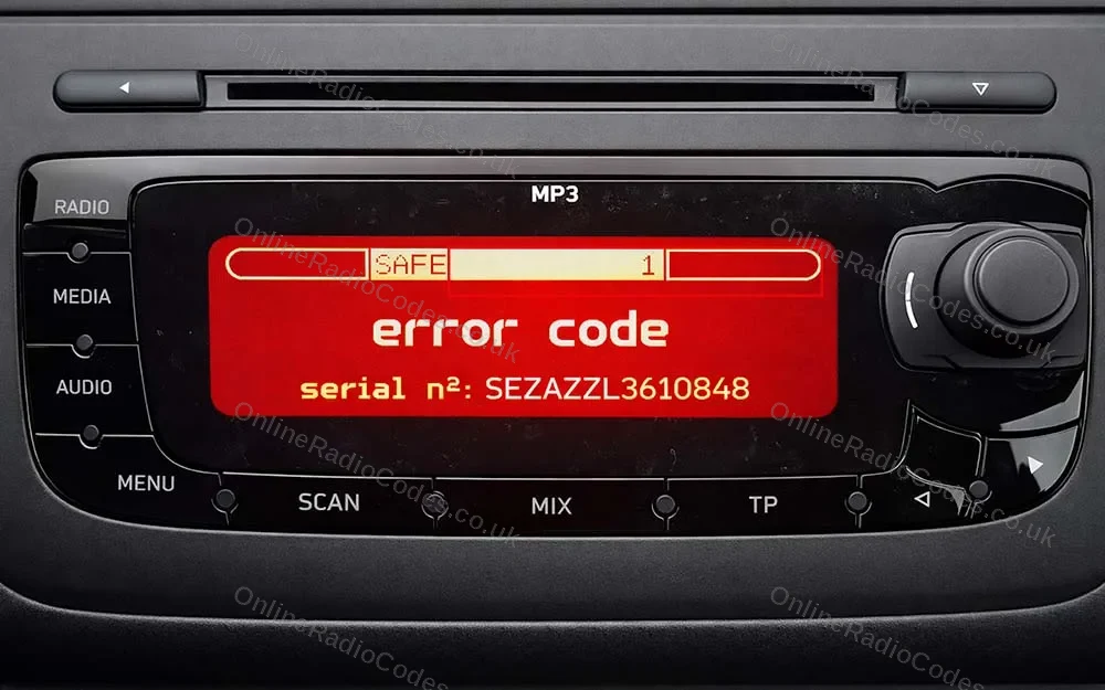 Nimm das Radio aus, um die Seriennummer zu finden